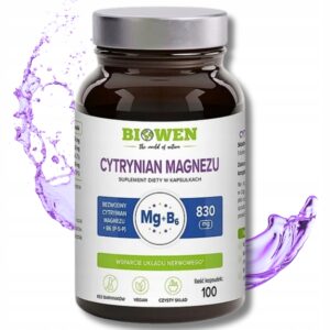 Cytrynian magnezu z B6 Biowen 100 kapusłek