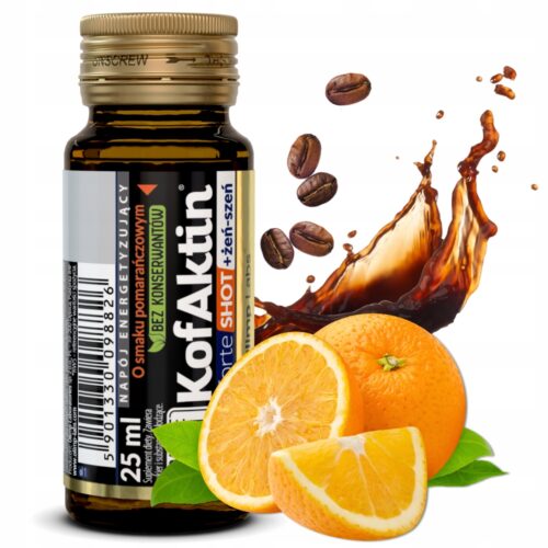 Olimp Kofaktin Forte Shot + żeń-szeń 25ml Pomarańczowy