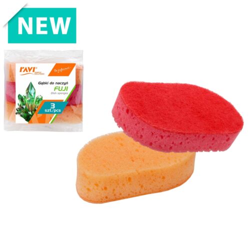Gąbki do naczyń Fuji 3 szt. mix kolorów Ravi