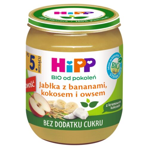 HiPP BIO Jabłka z bananami kokosem i owsem po 5. miesiącu 160 g