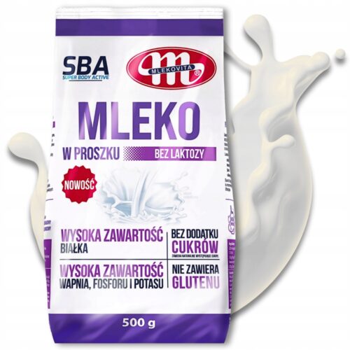SBA Mleko w proszku bez laktozy 500g Mlekovita