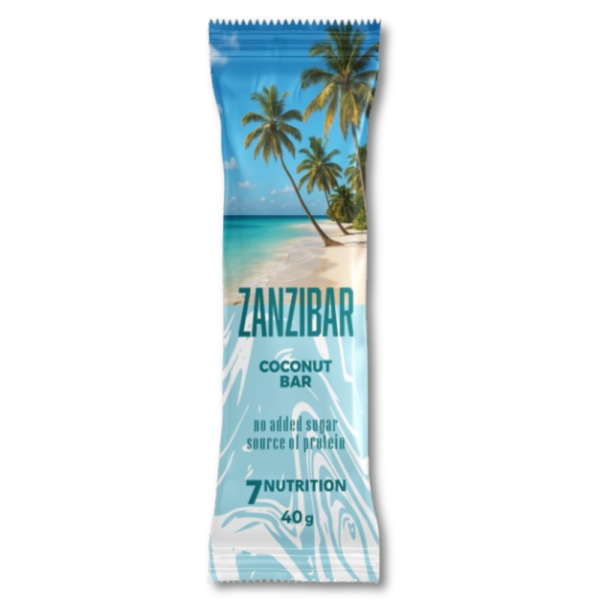 30x Baton proteinowy Zanzibar 40g 7Nutrition Kokosowy