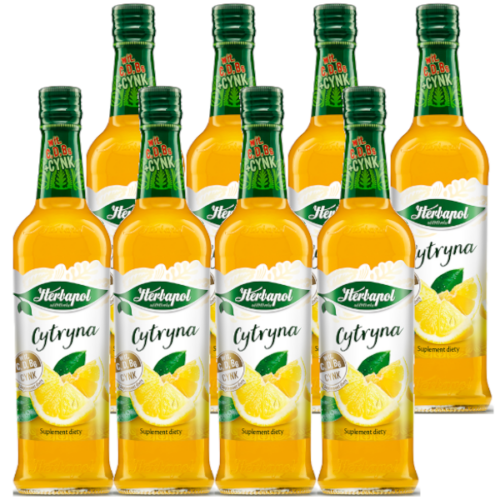 Herbapol Syrop o smaku cytryna, 8x420ml