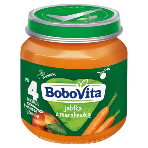 BoboVita Jabłka z marchewką po 4 miesiącu  125 g