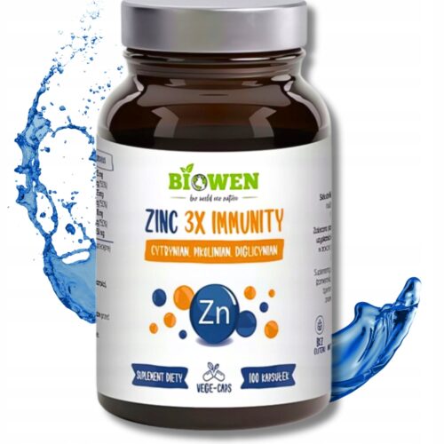 Zinc 3x Immunity Biowen 100 kapsułek