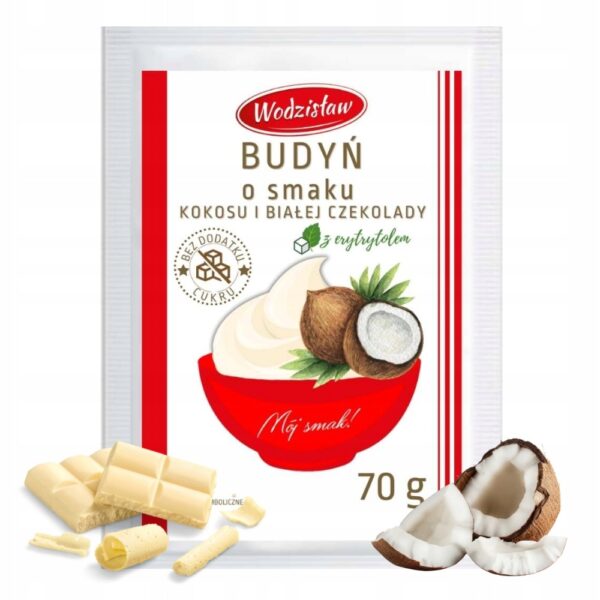 83ead352-2aaa-46d1-923d-c8d5bf8ab75f.jpeg Budyń kokosowy z białą czekoladą z Erytrytolem pyszny deser Wodzisław 70g