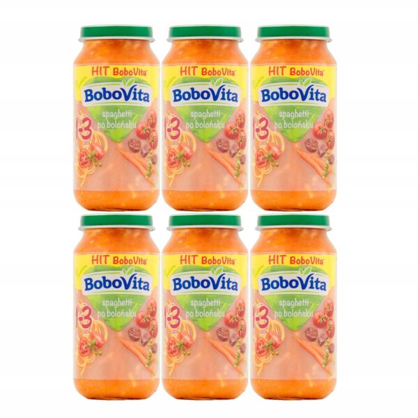 BoboVita Spaghetti po bolońsku dla dzieci 1-3 lata 6x250 g