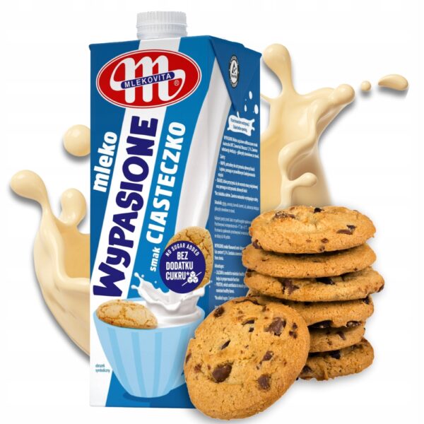 Wypasione Mleko Ciasteczkowe UHT 1,5% Mlekovita 1 litr bez cukru