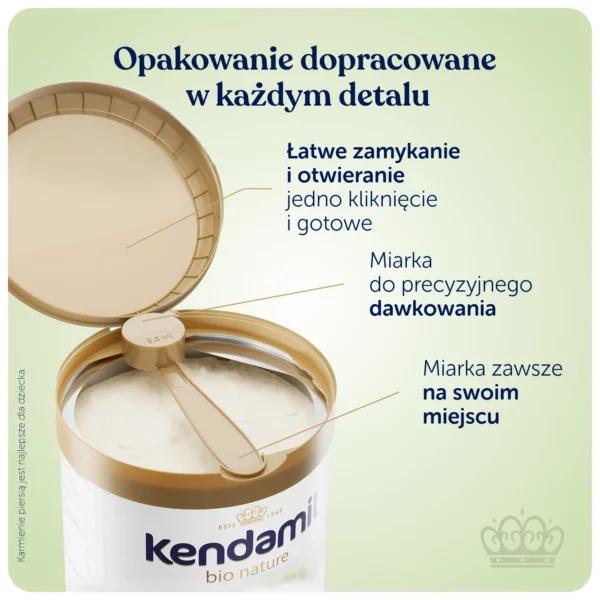 KENDAMIL BIO NATURE 1 800g Mleko początkowe dla niemowląt od urodzenia
