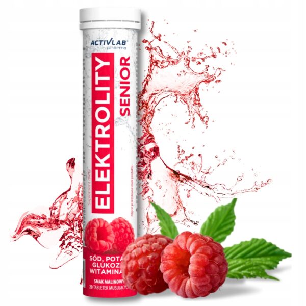 Elektrolity Senior ActivLab 20 tabletek Malinowe