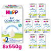 HiPP 2 BIO Combiotik Ekologiczne mleko następne dla niemowląt po 6. miesiącu 8x550g / IMC550MB2-pak-4