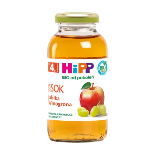 HiPP BIO Sok 100 % jabłka-winogrona po 4. miesiącu, 200ml