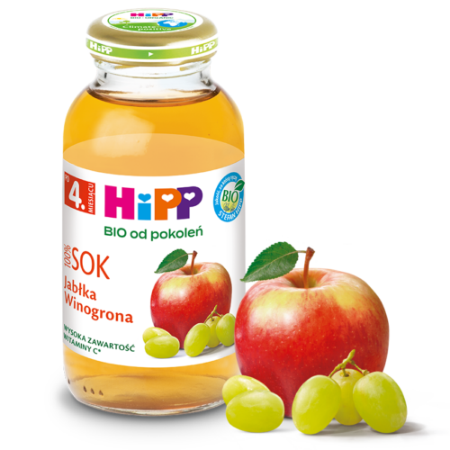 HiPP BIO Sok 100 % jabłka-winogrona po 4. miesiącu, 200ml