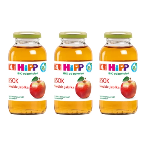 3x HiPP BIO Sok 100% słodkie jabłka po 4. miesiącu 200ml