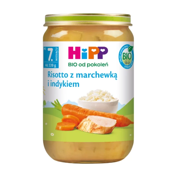 HiPP BIO Risotto z marchewką i indykiem po 7. miesiącu 220 g