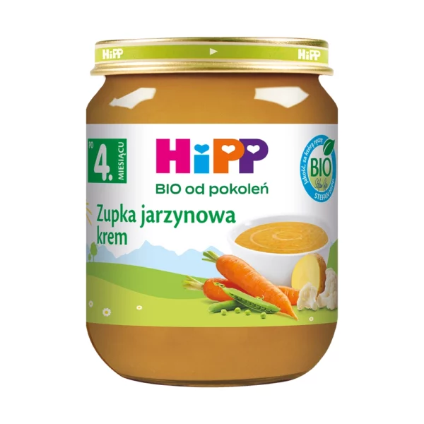 HiPP BIO Zupka jarzynowa krem po 4. miesiącu, 125g
