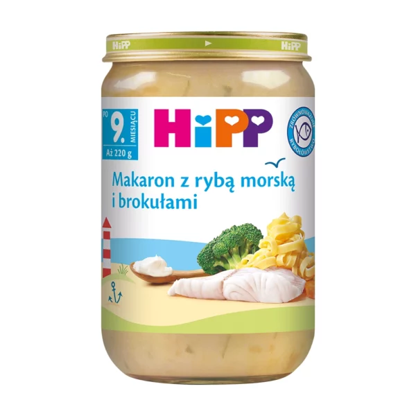 HiPP Makaron z rybą morską i brokułami po 9. miesiącu 220 g