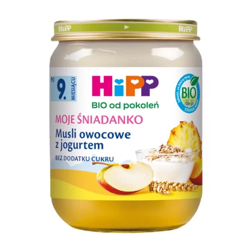 HiPP BIO Moje Śniadanko Musli owocowe z jogurtem po 9. miesiącu 160 g