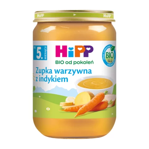 HiPP BIO Zupka warzywna z indykiem po 5. miesiącu, 190g