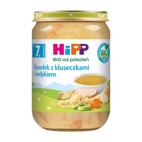 HiPP BIO Rosołek z kluseczkami i indykiem po 7. miesiącu 190 g