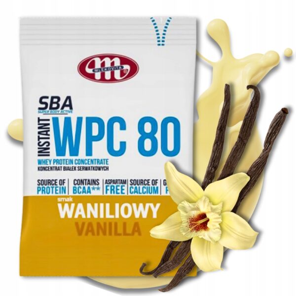 SBA WPC 80 Mlekovita 30g Odżywka białkowa Waniliowa