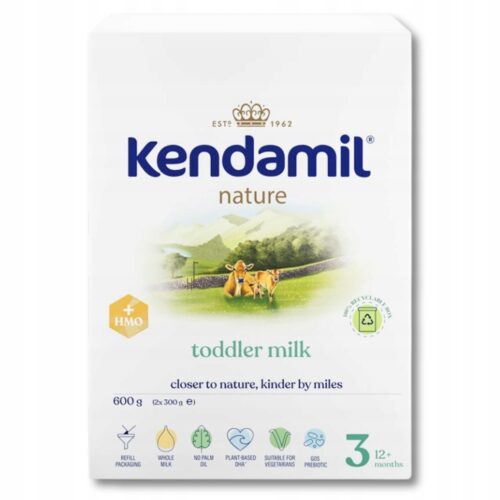 KENDAMIL NATURE 3 HMO+ 600g Mleko Bio dla małych dzieci od +12m.