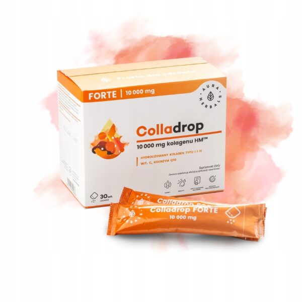 Aura Herbals Colladrop Forte Kolagen morski 10000 mg 30 saszetek