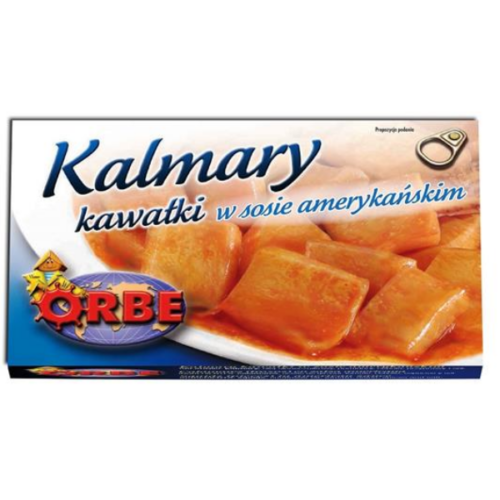 Kalmary kawałki w sosie amerykańskim Orbe 120ml