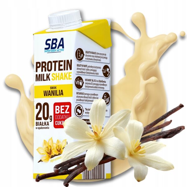 SBA Protein Milk Shake 265g Mlekovita Waniliowy
