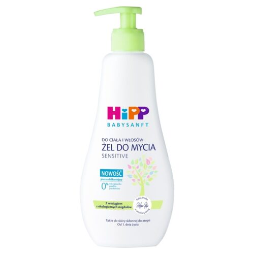 HiPP Babysanft Sensitive Żel do mycia do ciała i włosów 400 ml