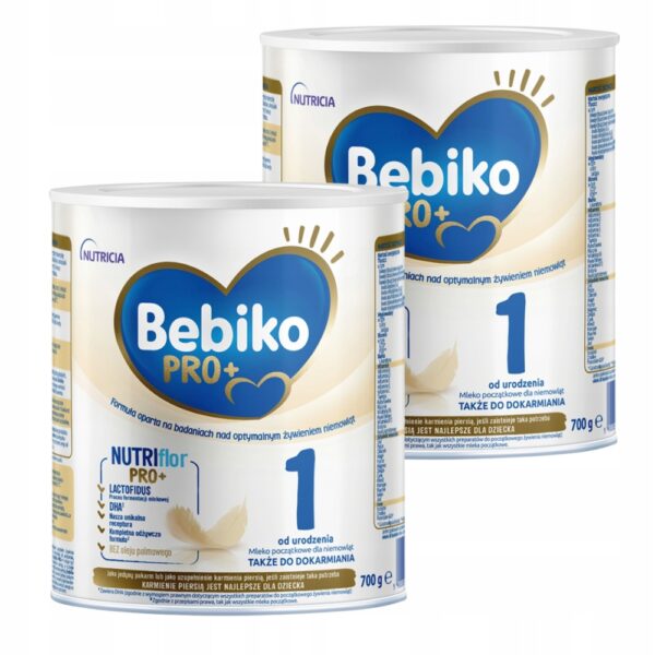 Bebiko Pro+ 1 Mleko początkowe dla niemowląt od urodzenia 700 g x 2