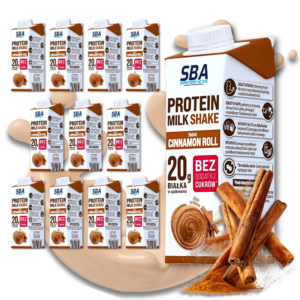 12x SBA Protein Milk Shake 265g Mlekovita Cynamonowy