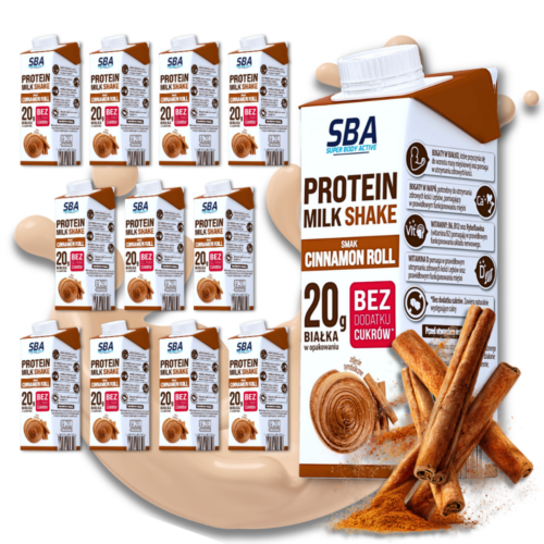 12x SBA Protein Milk Shake 265g Mlekovita Cynamonowy
