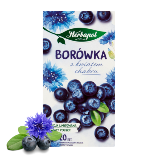 Herbapol Kwiaty Polskie Herbatka owocowo-ziołowa borówka z kwiatem chabru 46 g (20 x 2,3 g)