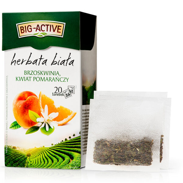 Big-Active Herbata biała brzoskwinia kwiat pomarańczy 30 g (20 x 1,5 g)