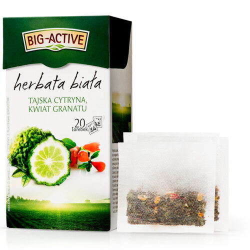 Big-Active Herbata biała tajska cytryna i kwiat granatu 30 g (20 torebek)