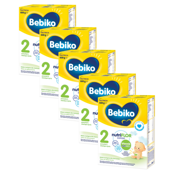 Bebiko 2 Mleko następne dla niemowląt powyżej 6. miesiąca życia  5x600 g