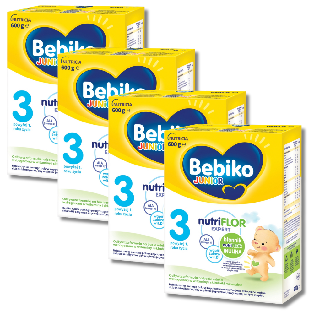 BM3_600-4 Bebiko 3 Junior Odżywcza formuła na bazie mleka dla dzieci powyżej 1. roku życia 4x600 g / BM3*600-pak-4