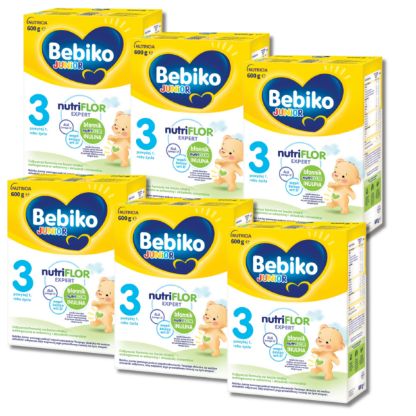 Bebiko 3 Junior Odżywcza formuła na bazie mleka dla dzieci powyżej 1. roku życia 6x600 g