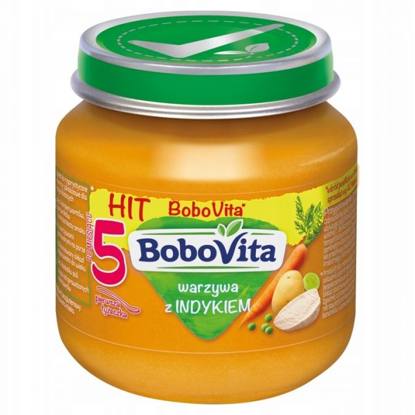 BoboVita Warzywa z indykiem po 5 miesiacu 125 g