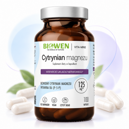 Cytrynian magnezu z B6 Biowen 100 kapusłek