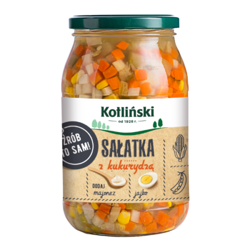 Kotliński Sałatka jarzynowa z kukurydzą, 870g