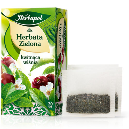 Herbapol Herbata zielona kwitnąca wiśnia 34 g (20 x 1,7 g)