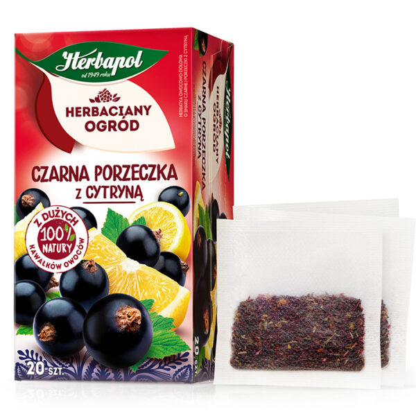 Herbapol Herbaciany Ogród Herbatka owocowo-ziołowa czarna porzeczka z cytryną, 54 g
