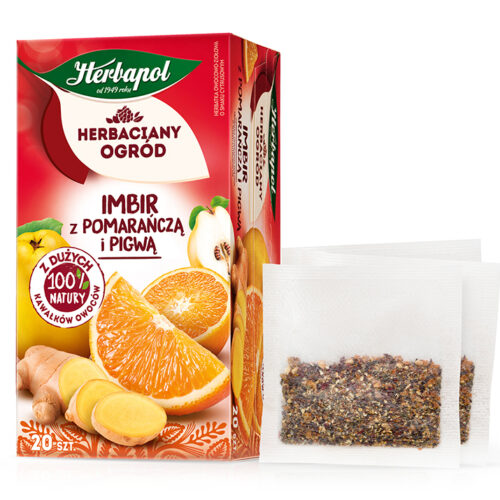 Herbapol Herbaciany Ogród Herbatka owocowo-ziołowa imbir z pomarańczą i pigwą 50 g (20 x 2,5 g)