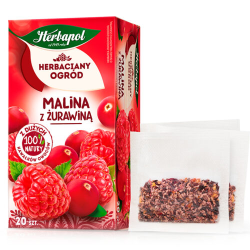 Herbapol Herbaciany Ogród Herbatka owocowo-ziołowa malina z żurawiną 54 g (20 x 2,7 g)