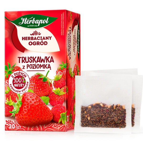 Herbapol Herbaciany Ogród Herbatka owocowo-ziołowa truskawka z poziomką 50 g (20 x 2,5 g)