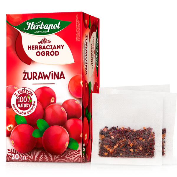 Herbapol Herbaciany Ogród Herbatka owocowo-ziołowa żurawina 50 g (20 x 2,5 g)