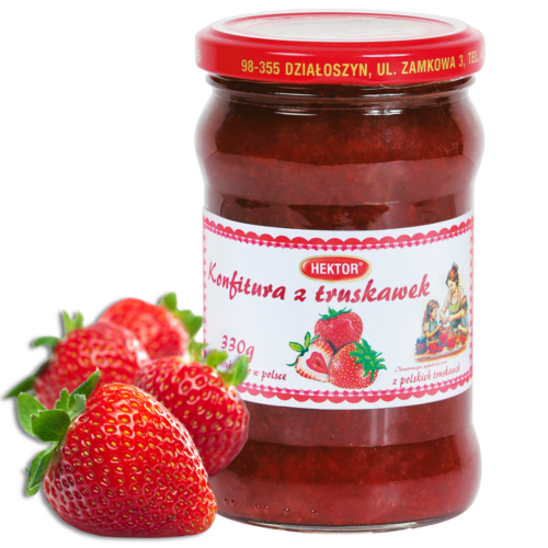 Konfitura z truskawek ekstra 330g Hektor
