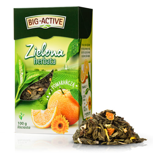 Big-Active Zielona herbata z pomarańczą liściasta 100 g